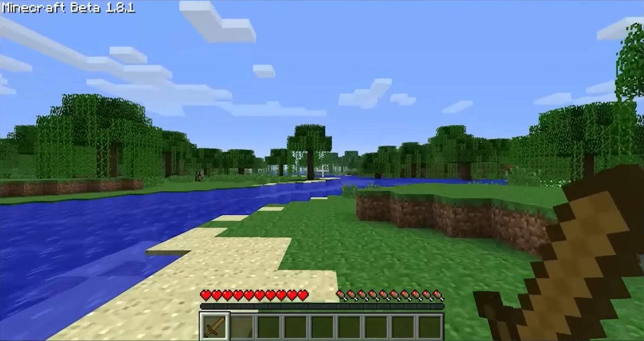 A freely licensed Minecraft landscape gameplay screenshot